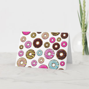 Carte Motif De Donuts, Donuts Colorés, Saupoudrages