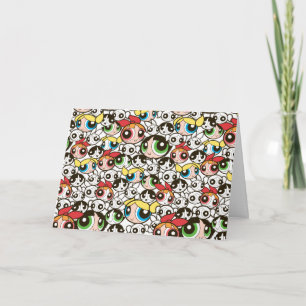 Carte Motif de face pour les filles Powerpuff
