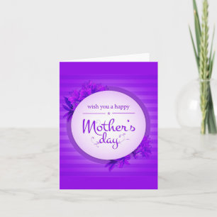 Carte Motif de fête des mères violet
