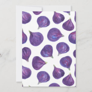 Carte Motif de figues aquarelle