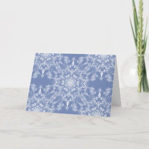 Carte Motif de flocon de neige fractal ajouré abstrait s