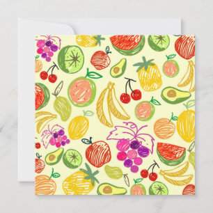 Carte Motif de fruits