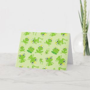 Carte Motif de grenouille, Grenouilles mignonnes, Grenou
