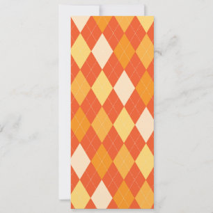 Carte Motif de Jacquard orange