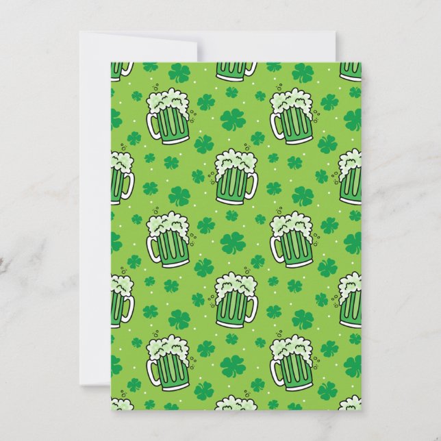 Carte Motif de la bière verte de la Saint Patrick (Devant)