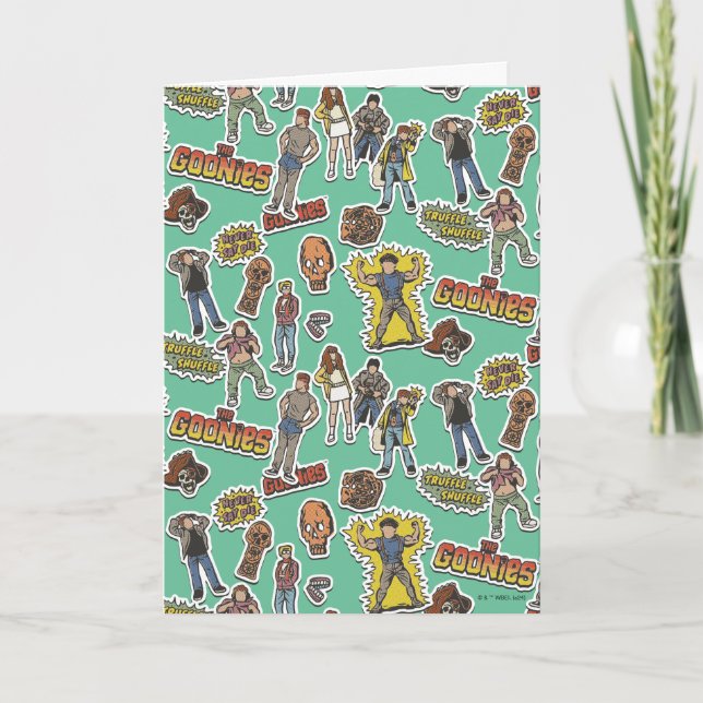 Carte Motif de l'autocollant rétro Goonies (Devant)