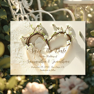 Carte Motif de mariage en chiffon de coton Jardin ensole