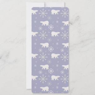 Carte Motif de Noël avec ours polaires et flocons de nei