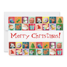 Carte Motif de Noël mignonne