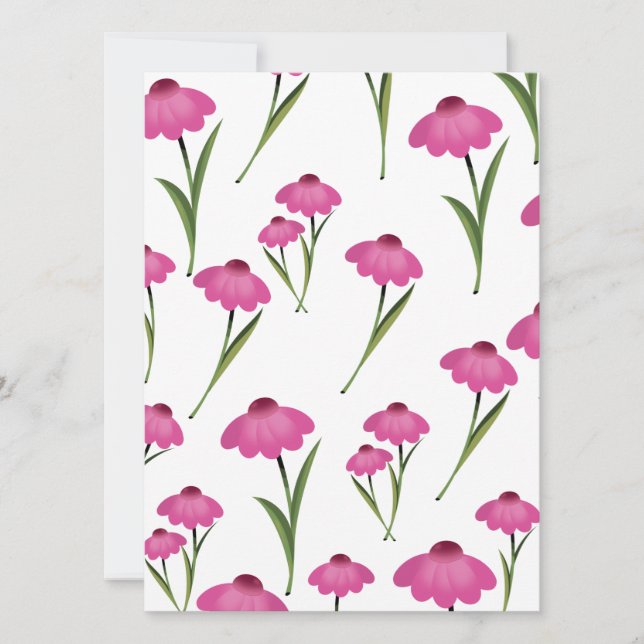 Carte Motif de papier peint Chintz Flowers. (Devant)