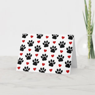 Carte Motif De Pâtes, Pâtes De Chien, Pâtes Noires, Coeu