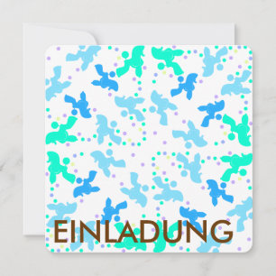 Carte Motif de point bleu caniche