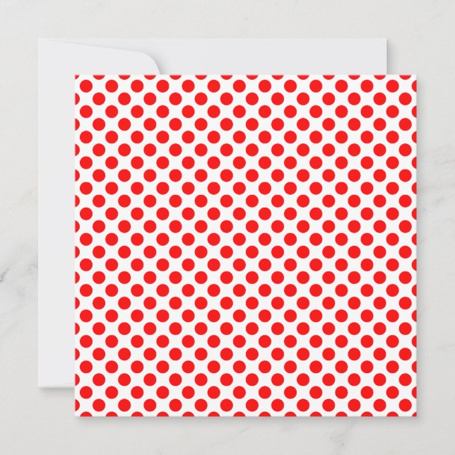 Carte Motif de points Polka Rouge (Devant)