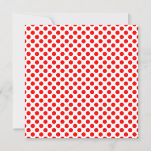 Carte Motif de points Polka Rouge