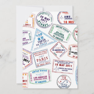 Carte Motif de tampon de passeport Imprimer