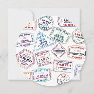 Carte Motif de tampon de passeport Imprimer