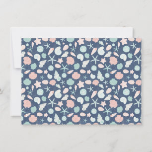 Carte motif des coquillages