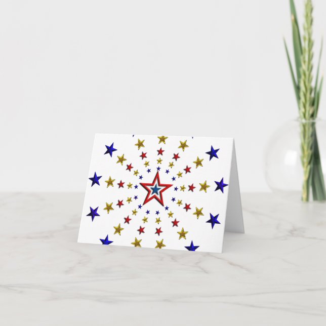 Carte Motif des étoiles patriotiques (Devant)