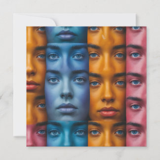 Carte Motif des faces colorées