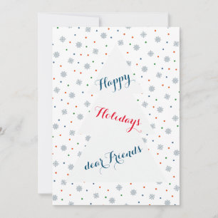 Carte Motif des flocons et des points d'hiver