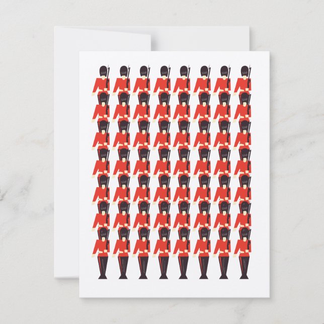 Carte Motif des soldats de la Garde Queens (Devant)