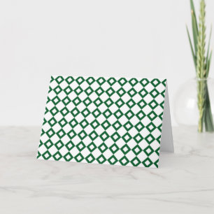 Carte Motif Diamant blanc et vert