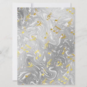 Carte motif élégant de notes de musique