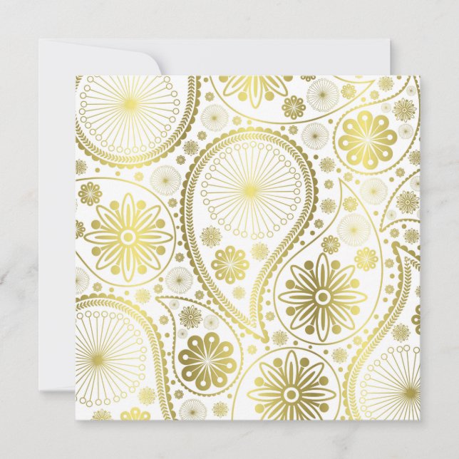 Carte Motif en cachemire d'or (Devant)