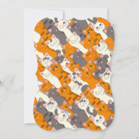 Motif en diagonale du chat noir blanc gingembre