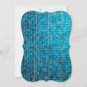 Carte Motif en mosaïque bleue