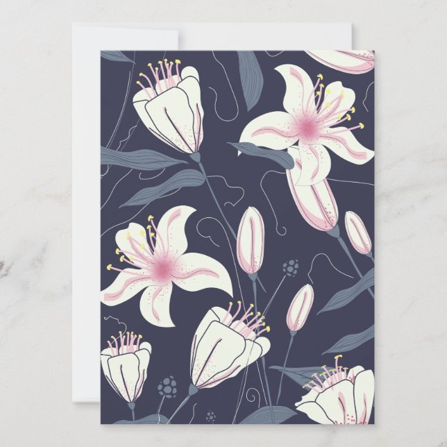 Carte motif Fleurs vintages (Devant)