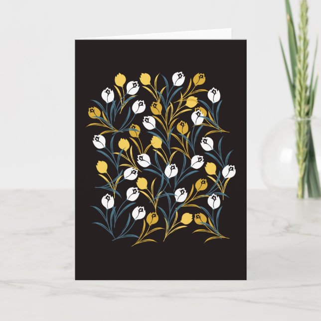 Carte Motif floral élégant de tulipe  (Devant)
