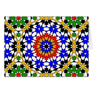 Carte motif géométrique islamique