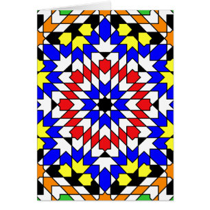 Carte motif géométrique islamique