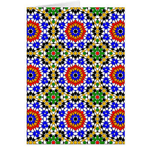 Carte motif géométrique islamique