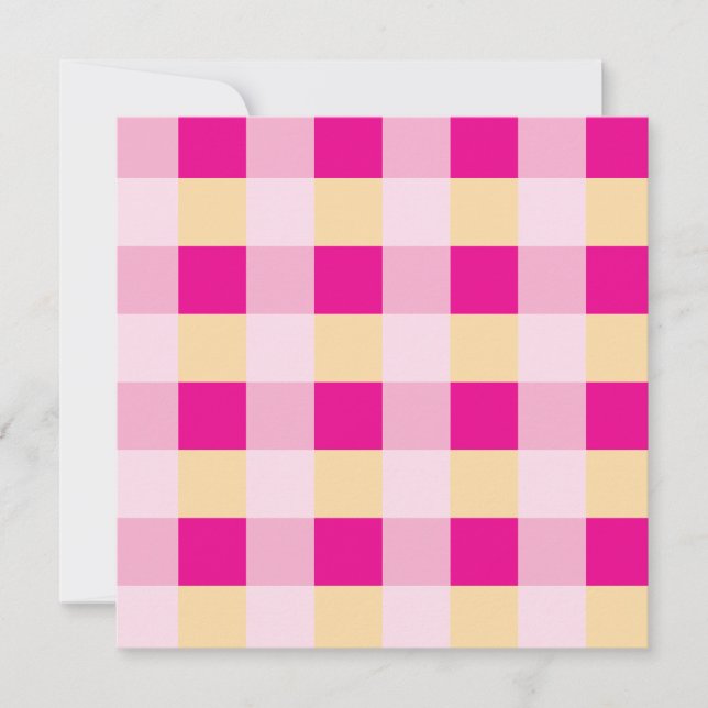Carte Motif Gingham  (Devant)