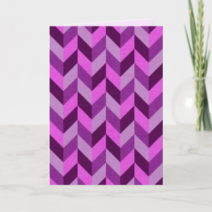 Carte Motif Herringbone en violet