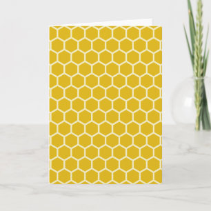 Carte Motif hexagonal de l'abeille jaune