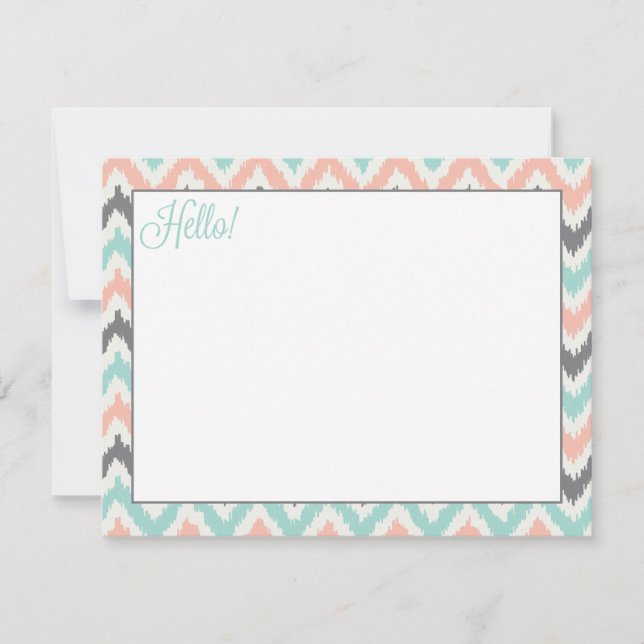 Carte Motif Ikat de la tribu Zigzag (Devant)