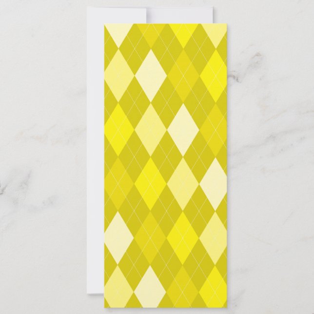Carte Motif Jacquard jaune (Devant)