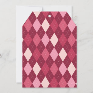Carte Motif Jacquard rouge