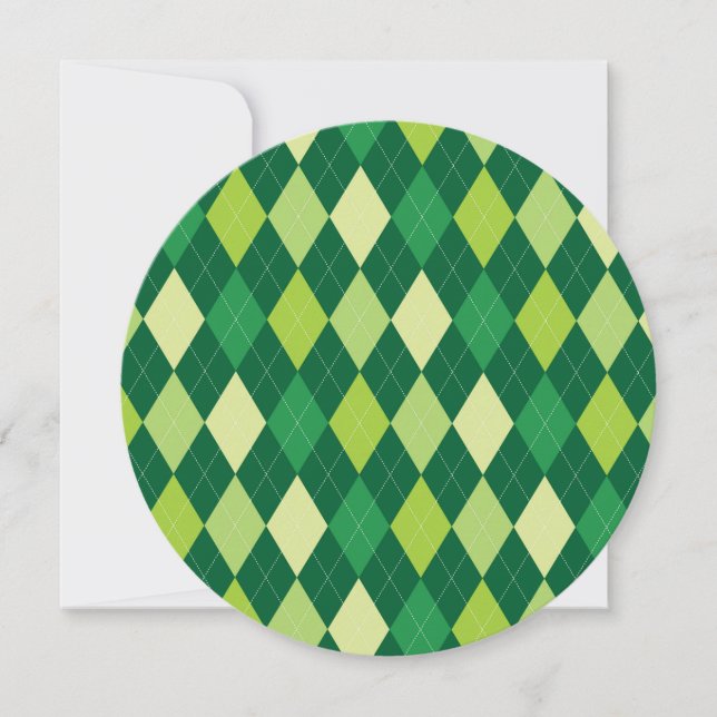 Carte Motif Jacquard vert (Devant)