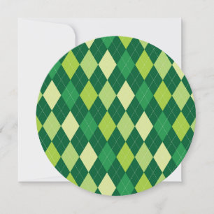 Carte Motif Jacquard vert