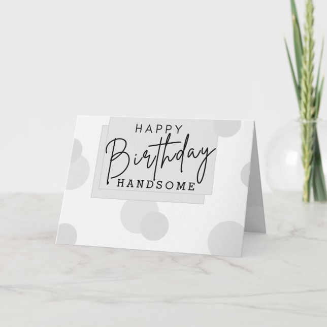 Carte Motif Joyeux Anniversaire Joyeux Gris Anniversaire (Devant)
