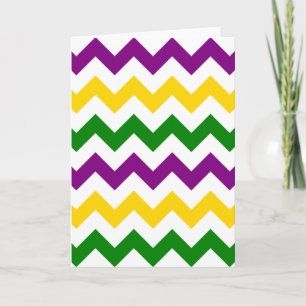 Carte Motif Mardi Gras Chevron