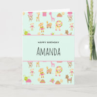 Motif mignon avec animaux et jouets de nursery pou