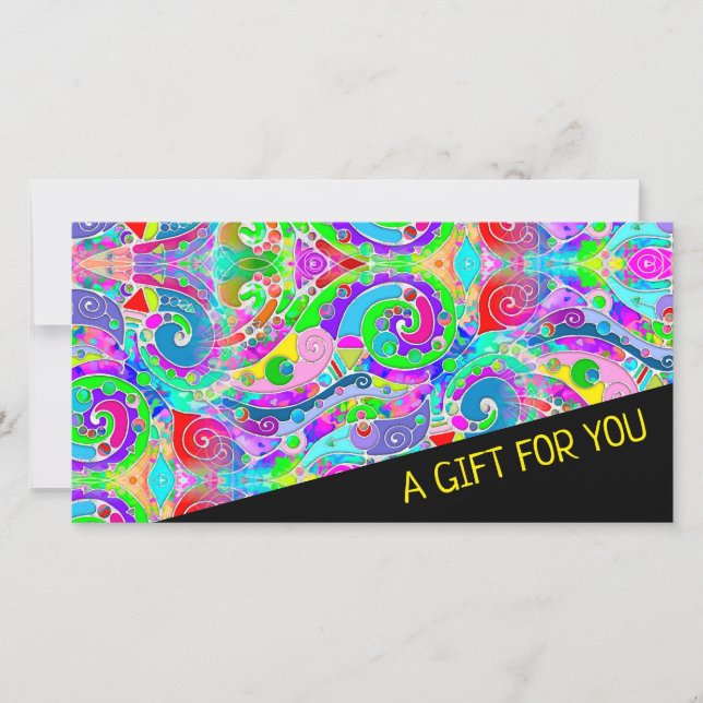 Carte Motif Peint À La Main Et Numériquement Art 22 (Devant)