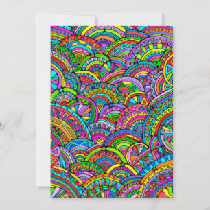 Carte Motif Peint À La Main Et Numériquement Art 27