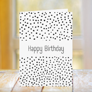 Carte Motif Polkadot noir et blanc