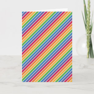 Carte Motif Rainbow Stripes